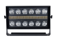 Nouvelle Lampe Murale LED 500W Stroboscopique 12x20W Haute Puissance LED 4-en-1 RGBW Contrôle DMX512 avec RDM et Bande Lumineuse Auxiliaire