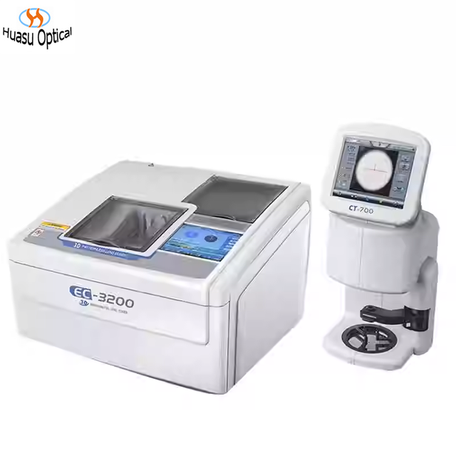 Automatic Patternless Lens Edger Intergrated 3D Auto Lens Grind Milling Optical Cutting Processing Machine with Tracer Scanner