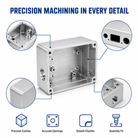 Carcasa de Aluminio Mecanizada por CNC de Precisión Personalizada para Equipos Electrónicos Industriales y Piezas de Automatización
