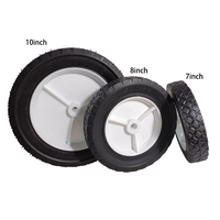 Roue pivotante pleine en caoutchouc et plastique de 7 pouces pour chariot à main, chariot à outils, chariot de transport, durable, sans frein, personnalisable OEM