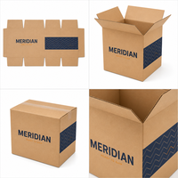 Boîte d'expédition en carton ondulé Kraft RSC, conteneur à fentes standard avec impression de logo personnalisé, vente en gros, directement de l'usine, OEM
