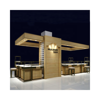 Cosmétique Led Verrouillable Aluminium Circulaire Bois Optique Cabinet Vitrine Bijoux Comptoir Stands Tiroirs LED Bande Lumineuse