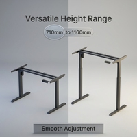 Table de bureau et de gaming AOR à double section inversée à moteur unique, avec longueur extensible, pour montage DIY, vente en gros usine