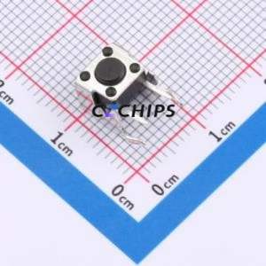 ZX-QC66-4.3ZJ Tactile Switch Through hole Component THT-4P,6x6mm Switch Single Pole Single Throw Round Button 2.6N Through Hole - Product Image 1