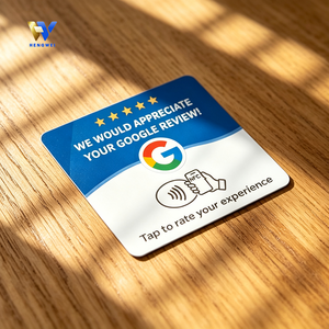 Tarjeta <span class=keywords><strong>de</strong></span> Visita NFC215 Personalizada <span class=keywords><strong>de</strong></span> PVC con Código QR, Resistente al Agua, Soporte para Reseñas <span class=keywords><strong>de</strong></span> <span class=keywords><strong>Google</strong></span>, Comentarios en Redes Sociales, Menú NFC, Tarjeta Adhesiva - Product Image 2