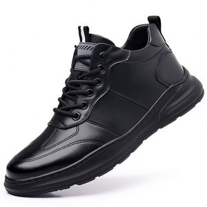 Chaussures décontractées en cuir blanc pour hommes, baskets légères et confortables pour un usage quotidien - Product Image 5