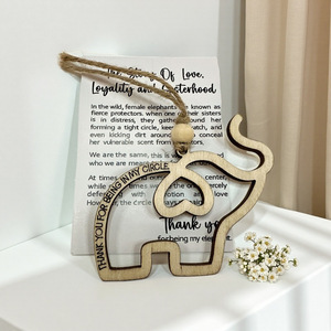 Nuevo Colgante Decorativo <span class=keywords><strong>de</strong></span> Madera con Diseño <span class=keywords><strong>de</strong></span> Elefantes, Regalo <span class=keywords><strong>de</strong></span> Amor y Lealtad, para Hermanas y Amigas, Adorno para el Hogar - Product Image 6