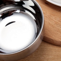 Bol à soupe isolant à Double couche bol de cuisine en acier inoxydable 304 bol à riz coréen avec couvercle