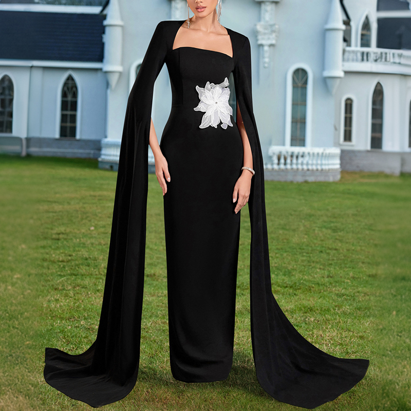 chinese dress ladies Helen Silk Kaftan Long Dress