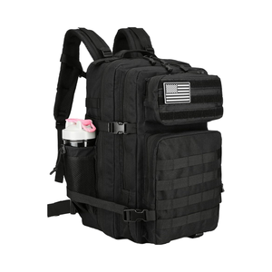 Spoir Chiến Thuật Tấn công ba lô 3 ngày Molle Ba lô chống thấm nước với dây kéo đóng cửa màu đen Polyester Lót - Product Image 1