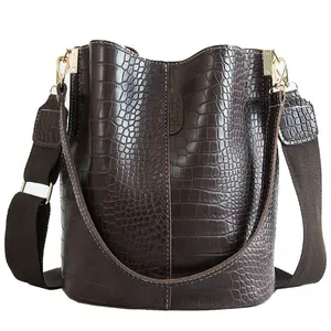 Винтажные сумки из крокодиловой кожи, ПВХ, роскошные дизайнерские сумки на плечо, большая вместимость, Женская Ручная сумка