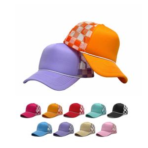 Topi Trucker Busa Pengiriman Cepat OEM Logo Kustom Bordir Jaring Polos untuk Anak-anak Promosi Kembali ke Sekolah - Product Image 1