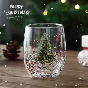 Tazza di vetro a doppia parete personalizzata con paillettes perfetto per tornare a scuola regalo di natale tazza di caffè o tazza di tè per gli amici - Product Image 6