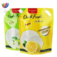Sacs de recharge personnalisés 3L 5L pour savon à lessive liquide vaisselle en plastique poche debout avec bec verseur