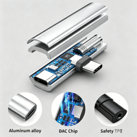 Adaptador de Auriculares USB C 2 en 1, USB C a Conector de 3.5mm, DAC HiFi, Carga Rápida de 10W para iPhone 17, 16, 15, 15 Pro, Samsung Galaxy S23, Pixel