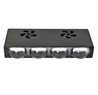 Feux de calandre LED TECH-KING pour voiture 12-80V, 4 lentilles, DRL, ventilateur, éclairage de travail tout-terrain, auxiliaire externe 130W G04A, garantie 24 mois