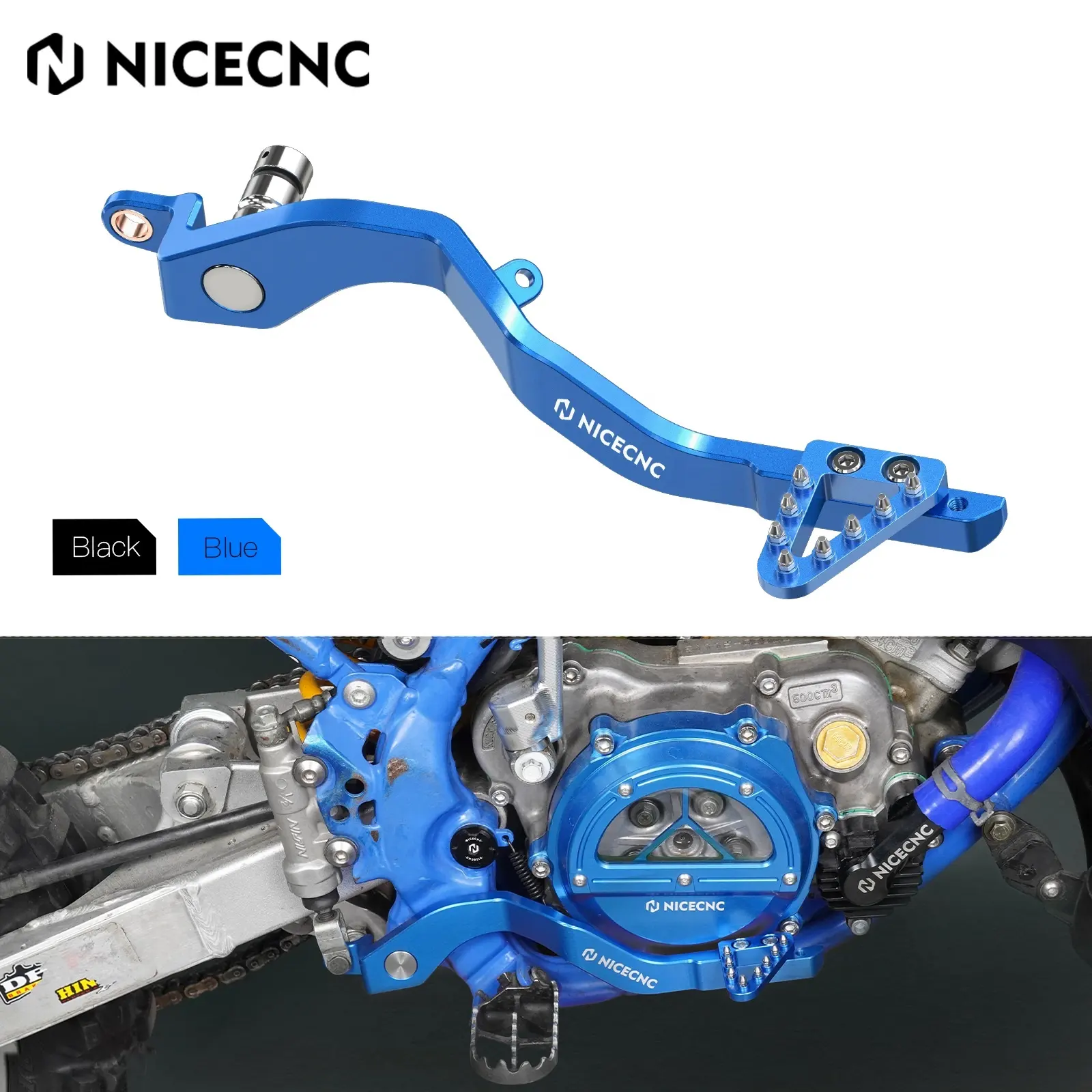 Nicecnc Verstelbare Achterrempedaal Hendel Arm Voor Yamaha Yz85 Yz 85 2002-2018 2019-2022 2023