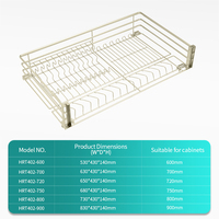 Panier coulissant en fil métallique thermolaqué pour organiser les casseroles, idéal pour les maisons locatives et les petits condos, à installer dans les armoires de cuisine