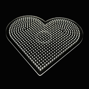 Panneau de conception transparent en forme de coeur de 5mm perles éducatives Perler et Hama fusible panneau perforé panneau d'ongles - Product Image 6