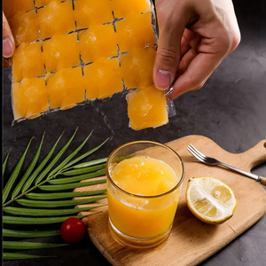 10pcs Ice Mould Disposable Portable Ice Cube Bags Transparent Faster Kitchen Gadgets Ice Cube <b>Maker</b> - Product Image 2
