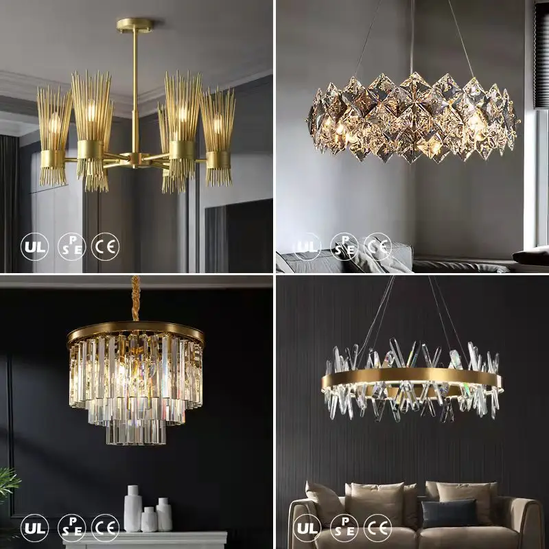 Bán Buôn Customized Chandelier Phong Cách Hiện Đại Đồng Trong Nhà Khách Sạn Vàng Luxury Led Đèn K9 Pha Lê Đèn Chùm & Pendant Lights