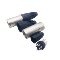 Connecteur XLR Mâle Femelle Aiguille en Cuivre 4/5 Broches Noir Cannon XLR 4/5 Broches