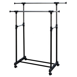 Trong Nhà Ngoài Trời Telescopic Quần Áo Rolling Giặt Rack Với Móc Treo - Product Image 1