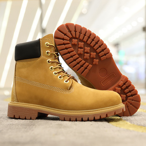 Classic Kick Rhubarb Retro British Style High <b>Boots</b> for Men Women Thick Sole Thermal Features for Winter Autumn <b>Spring</b> Seasons - Product Image 3