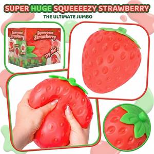 Juguetes Blandos de Fresa Gigante, Juguete de Fresa Grande para Apretar, Modelo de Fruta Realista de Rebote Lento, Juguete Antiestrés para Niños y Adultos - Product Image 1