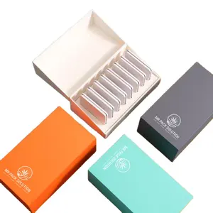 Kotak penyimpanan persegi berkualitas baik kotak tahan bau dapat dimakan Clamshell kaleng logam timah dengan sisipan EVA dengan kotak tampilan