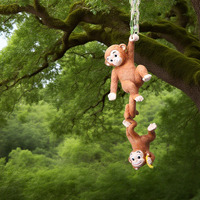 Statue d'animal singe empilée suspendue de style européen, ornement extérieur en résine amusant