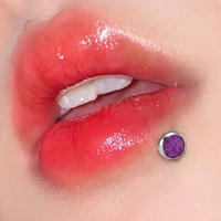 Bestseller ASTM-F136 Titane G23 à filetage interne avec Zircon Cubique, Labret, Clou d'oreille pour cartilage, Anneaux de lèvre, Série Basique, Bijoux de piercing