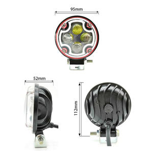 ไฟทำงาน LED ทรงกลม 12W สำหรับรถยนต์ ขนาด 3 นิ้ว พร้อมไฟ DRL สีแดงเหลืองกระพริบ  กันน้ำระดับ IP67 โครงสร้างอะลูมิเนียม ใช้ได้กับรถยนต์ทั่วไป - Product Image 4