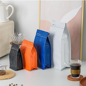 定制设计凹版印刷表面多功能用途平底拉链袋可重复使用咖啡包装袋 - Product Image 1