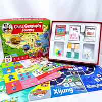 Jeu de société éducatif imprimé haute définition, avec carte complète, kit de jeu de table pour divertissement familial et de groupe