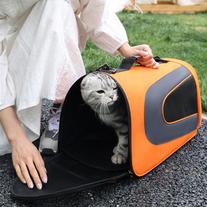 Bolsa de Transporte para Mascotas, Gran Capacidad, Transpirable, Portátil, para Exteriores, en Rosa, Naranja y Azul - Product Image 3