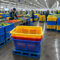 Caisse agricole ventilée en treillis métallique galvanisé robuste Qingdao Inorder pour la récolte des fruits
