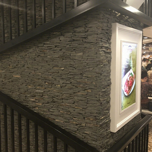 Revêtement mural extérieur/intérieur en pierre naturelle grise, finition brisée, écologique, durable, anti-acide, traditionnel, pour usage hôtelier - Product Image 1