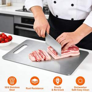 Tabla de Cortar de Metal de Alta Calidad 2026, Tabla de Cortar de Acero Inoxidable 304, Tabla de Cortar de Titanio para Cocina - Product Image 3