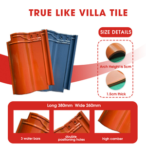 Tejas de Cerámica de Alta Calidad para Techos de Casas Modernas, Tejas de Estilo Romano de Alta Gama para Techos de Edificios y Villas - Product Image 3