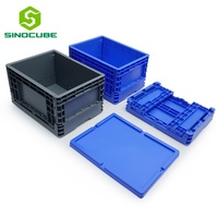 Cajas Apilables Plegables EUO Resistentes a la Intemperie, Color Personalizado Disponible, Cajas de Plástico Ecológicas para Exteriores y Talleres