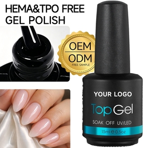 Esmalte de Uñas de Color Personalizado de Moda, Gel de Acabado con Bloqueo de Color, Previene la Decoloración, Etiqueta Privada Personalizada, 15 ml, Gel de Acabado para Salón, Personalización al por Mayor - Product Image 1