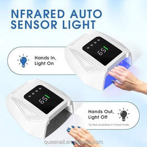 Lampe à ongles UV LED professionnelle 96W <span class=keywords><strong>Pro</strong></span> Cure, 15600mAh sans fil rechargeable avec base métallique, séchage rapide - Product Image 5