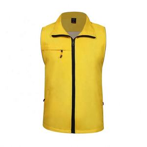 Chaleco de trabajo sin mangas de lona poliéster reversible personalizado al por mayor ropa de abrigo de verano transpirable con cualquier logotipo para trabajo voluntario - Product Image 2