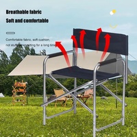 Venta al por mayor al aire libre Camping plegable Director silla Relax Oxford plegable Metal turista plegable Director silla