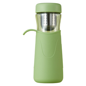 Customized High Temperature Resistant Glass Water Cup With Tea Strainer Portable Office Use - Product Image 5
