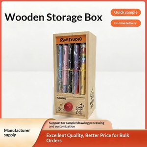 2026 Custom Wooden Storage <b>Box</b> Rectangular Desktop <b>Gift</b> Organizer - Product Image 4