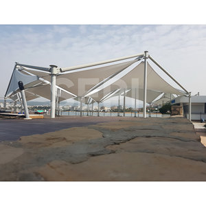 Khung thép đúc sẵn pvdf PTFE etfe độ bền kéo vải ngoài trời cảnh quan công viên Vuông Tán cấu trúc màng - Product Image 3