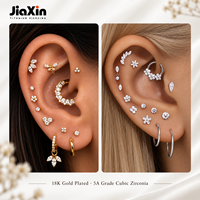 Perhiasan Tindik Tubuh Titanium Kelas Implan JIAXIN ASTM F136 untuk Hidung, Labret, Helix, Tragus, Bibir