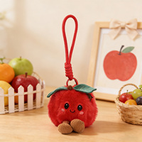 Runjoy Creative Apple Pendentif Porte-clés Sac À Dos En Peluche Pendentif Mignon Et Amusant Poupée Sac Pendentif Couple Clé De Voiture Suspendu Cadeau